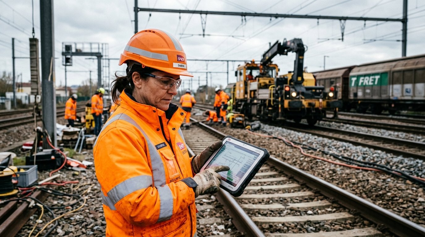 Chantier ferroviaire et prévention de sécurité